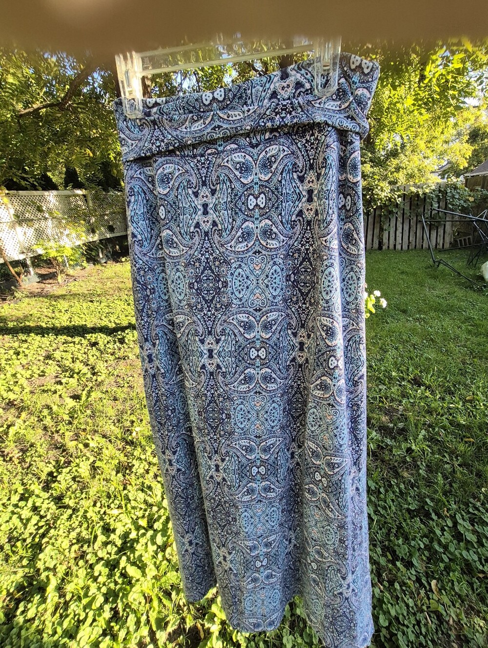Artisan Ny Blue Paisley Maxi Skirt